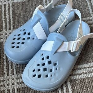 Chaco Light Blue Clog Sandal with White Strap women’s size 8